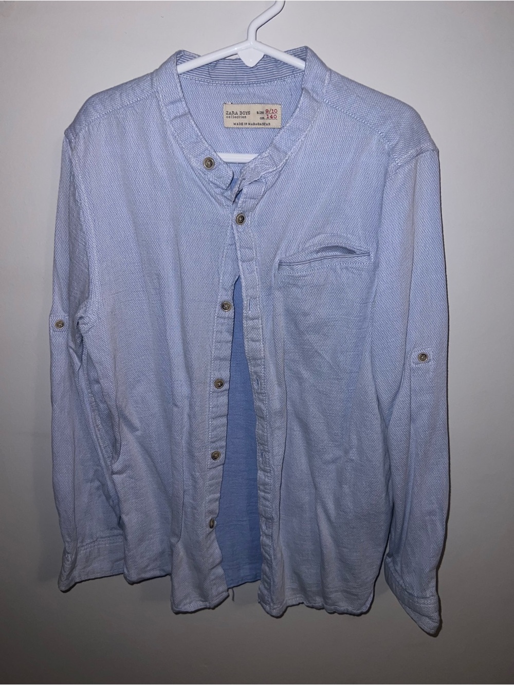 Zara Light Blue Button-Down Shirt for Kids
